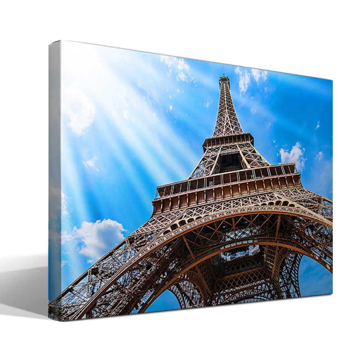 Cuadro Canvas Torre Eiffel de París - Alta Resolución - Lienzo 100% Algodón - Bastidor Madera - Calidad Superior