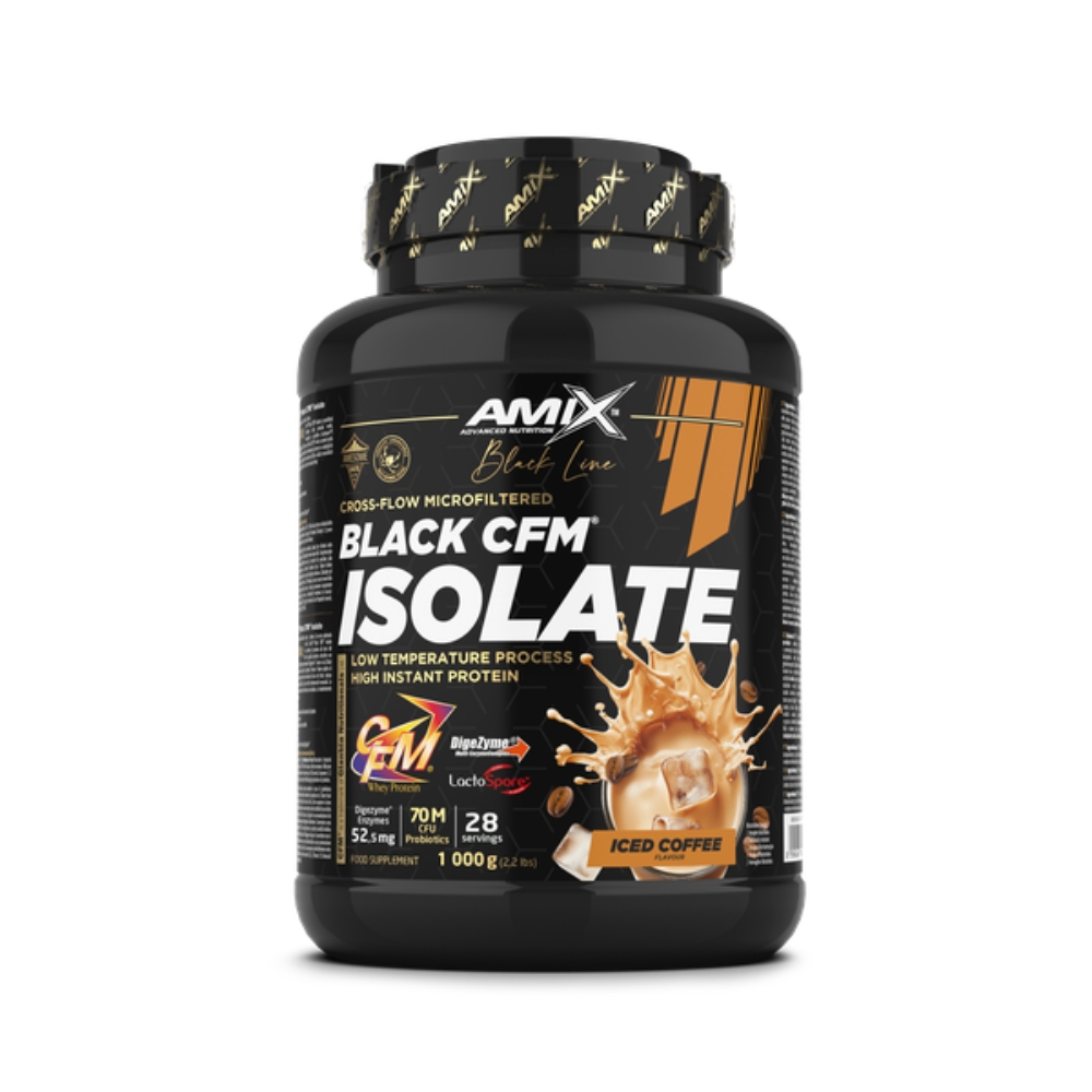 Black CFM Isolate 1 kg   Cada porción (35 g) aporta 29,4 g de proteína    Amix Nutrition