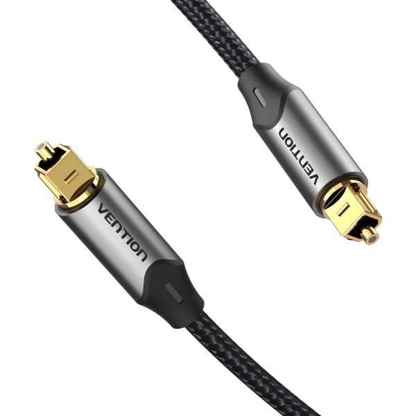 Vention cable de audio de fibra optica - 3m - gris metalizado