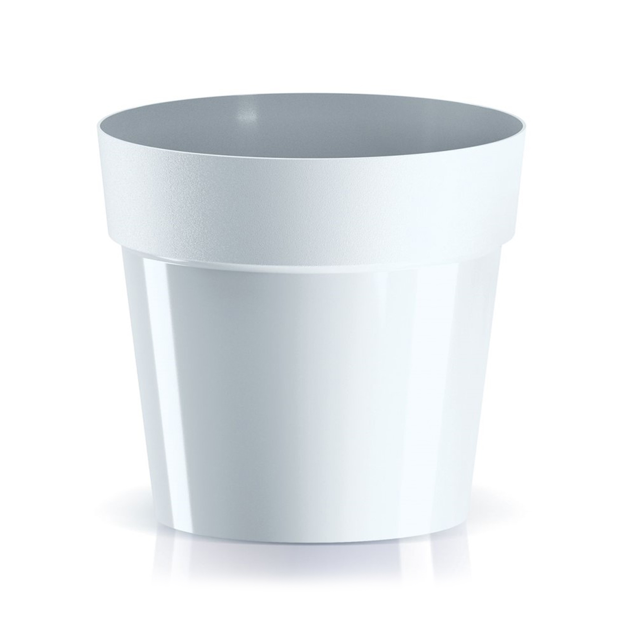 Maceta Prosperplast CUBE BASIC 124x124x114 Gris Claro - Diseño Moderno