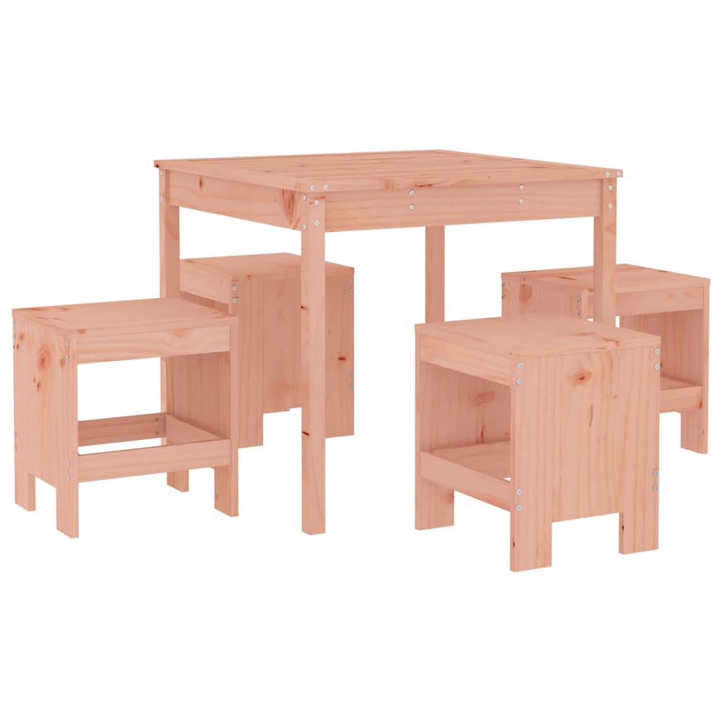 vidaXL Juego de comedor para jardín 5 pzas madera maciza Douglas