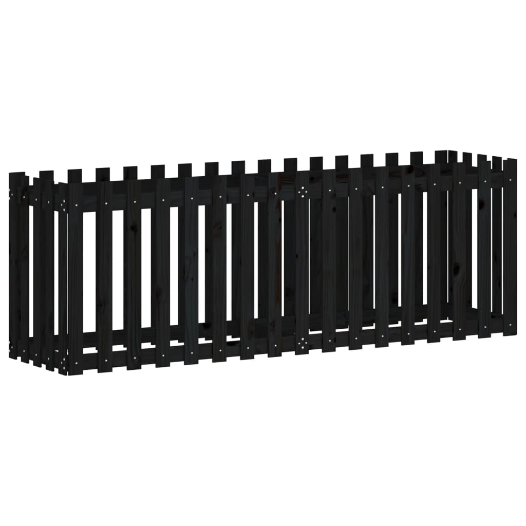 vidaXL Arriate elevado jardín valla madera maciza 200x50x70cm Color Pino natural,  Pino blanco,  Pino negro y mas