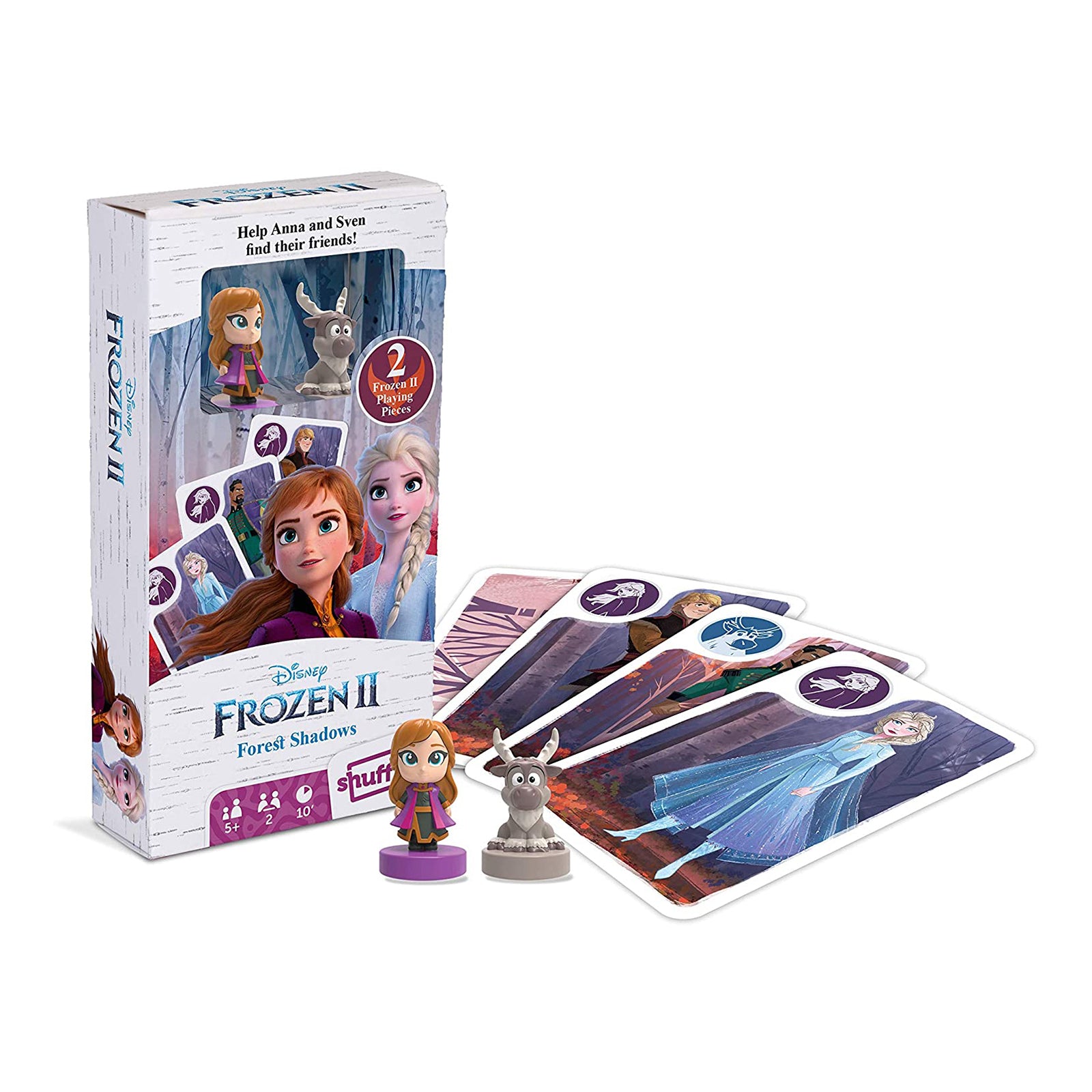 Shuffle Fun Frozen II -Juego de Cartas Infantil Figuras del Bosque. Figuras de Anna y Sven
