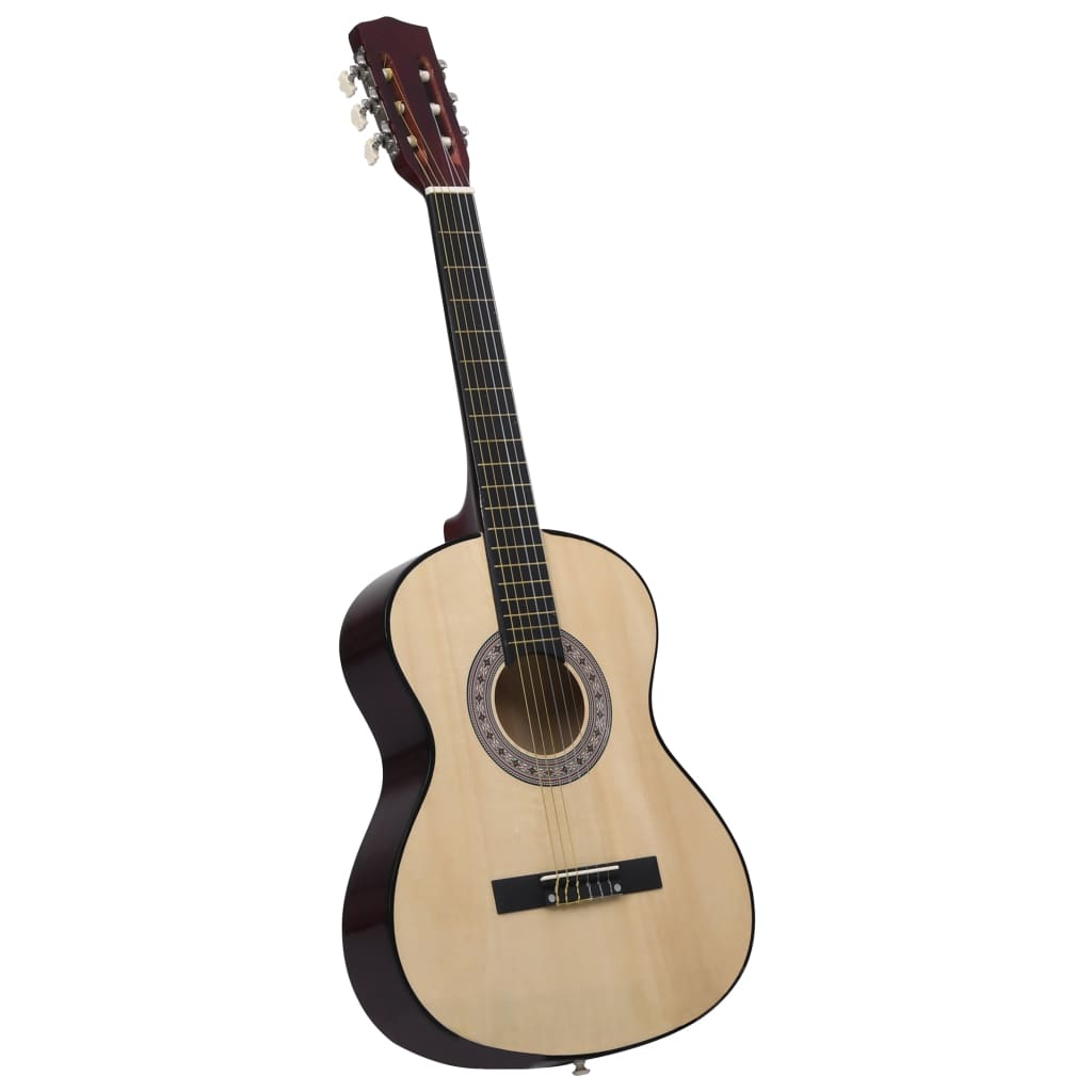 vidaXL Madera de Tilo Guitarra Clásica para Principiantes 4/4 39" Musical Color Azul,  Marrón claro,  Negro y mas