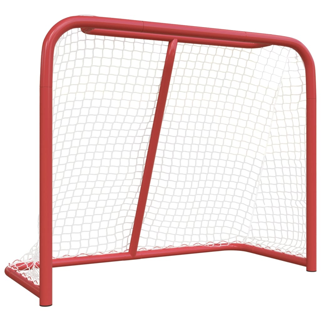 vidaXL Portería de hockey poliéster rojo y blanco porteria Dimensiones 137 x 66 x 112 cm, 153 x 60 x 118 cm, 183 x 71 x 122 cm