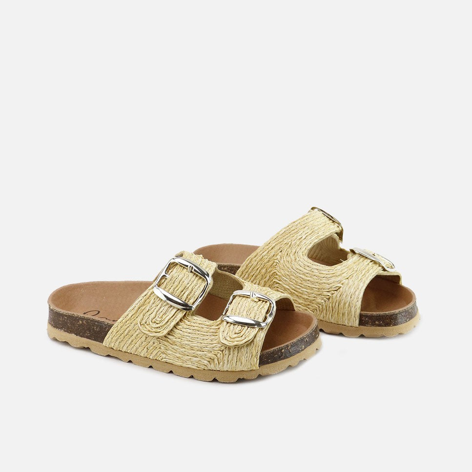 Sandalias Bio Hebillas Rafia Papanatas | Eli 1957