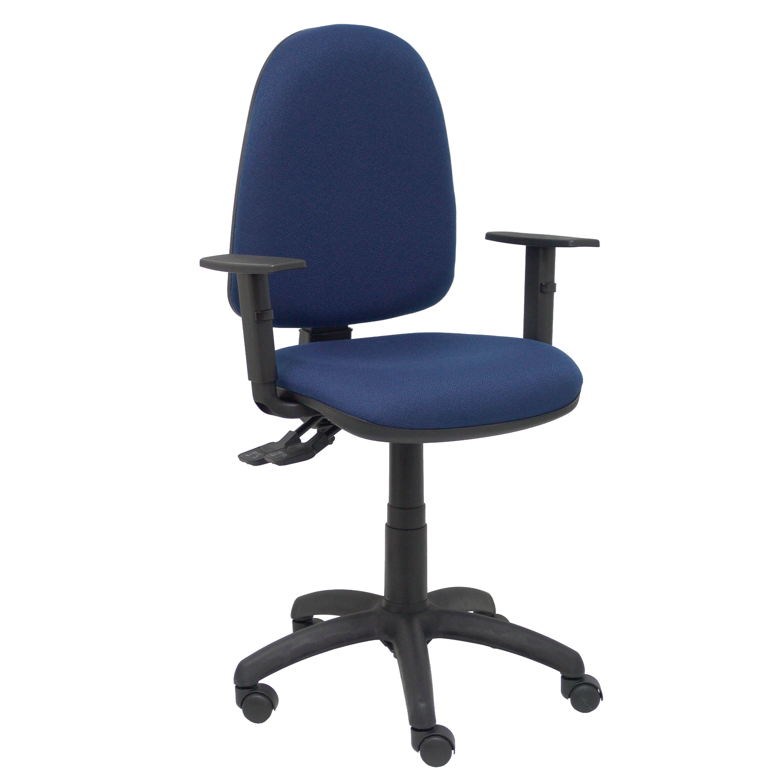 Silla de Oficina Ergonómica Piqueras Y Crespo Tribaldos Azul Marino con Brazos Regulables