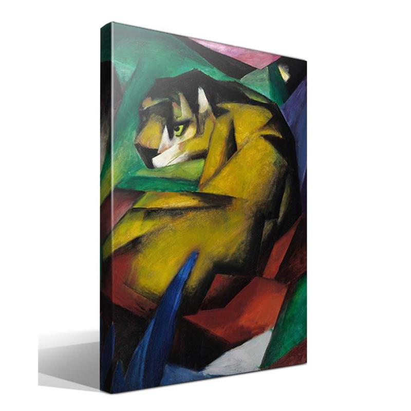 Cuadro Canvas El Tigre de Franz Marc - Alta Resolución - Lienzo 100% Algodón - Bastidor Reforzado - Fabricado en España