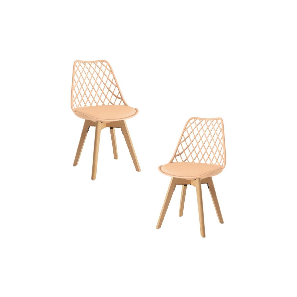 Regalos Miguel - Packs Sillas Comedor - Pack 2 Sillas Mima - Naranja claro