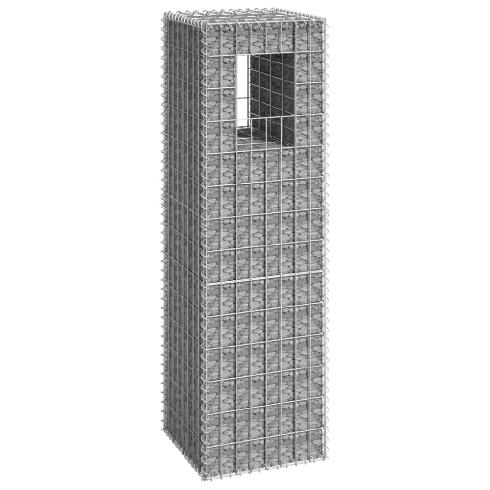 vidaXL CESTA POSTE DE GAVIONES DE HIERRO 40X40X140 CM