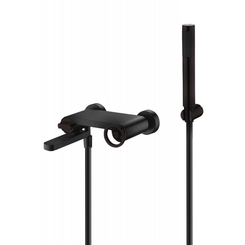 Imex Olimpo BDC033-4NG grifo monomando para bañera o ducha diseño moderno acabado negro mate