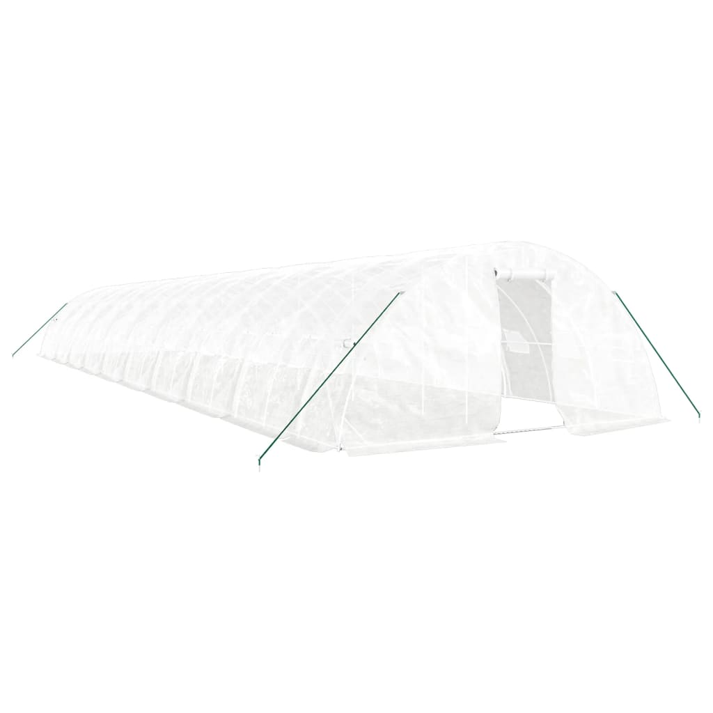 vidaXL Invernadero con estructura de acero blanco Multitalles