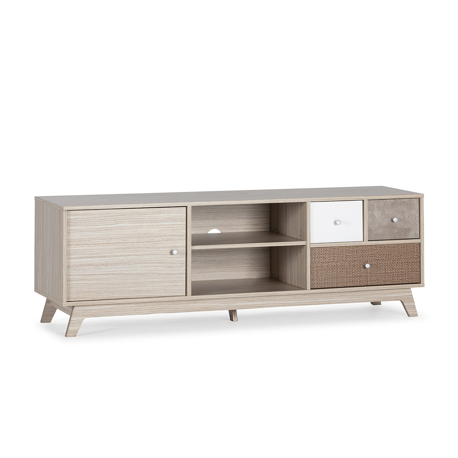 VS Venta-Stock Mueble TV Maia 1 puerta y 3 cajones multicolor