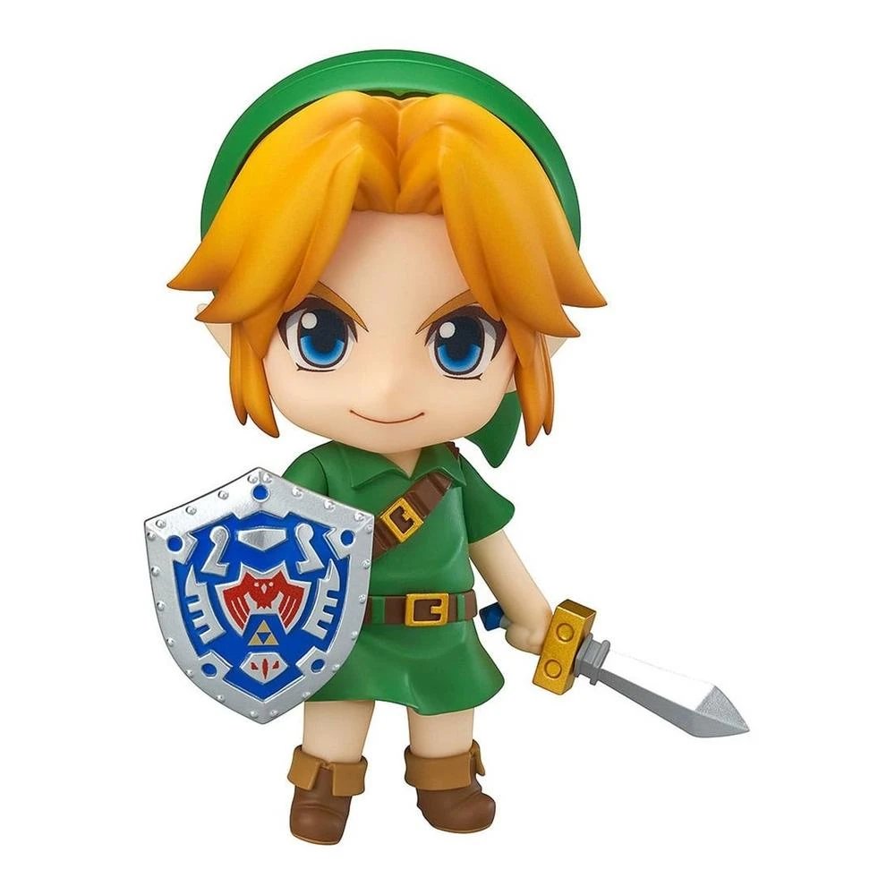 Good Smile Company - Figura articulada Nendoroid de Link de The Legend of Zelda: Majora’s Mask 3D, 10 cm, con máscaras Deku/Goron/Zora, espada Kokiri y Tatl