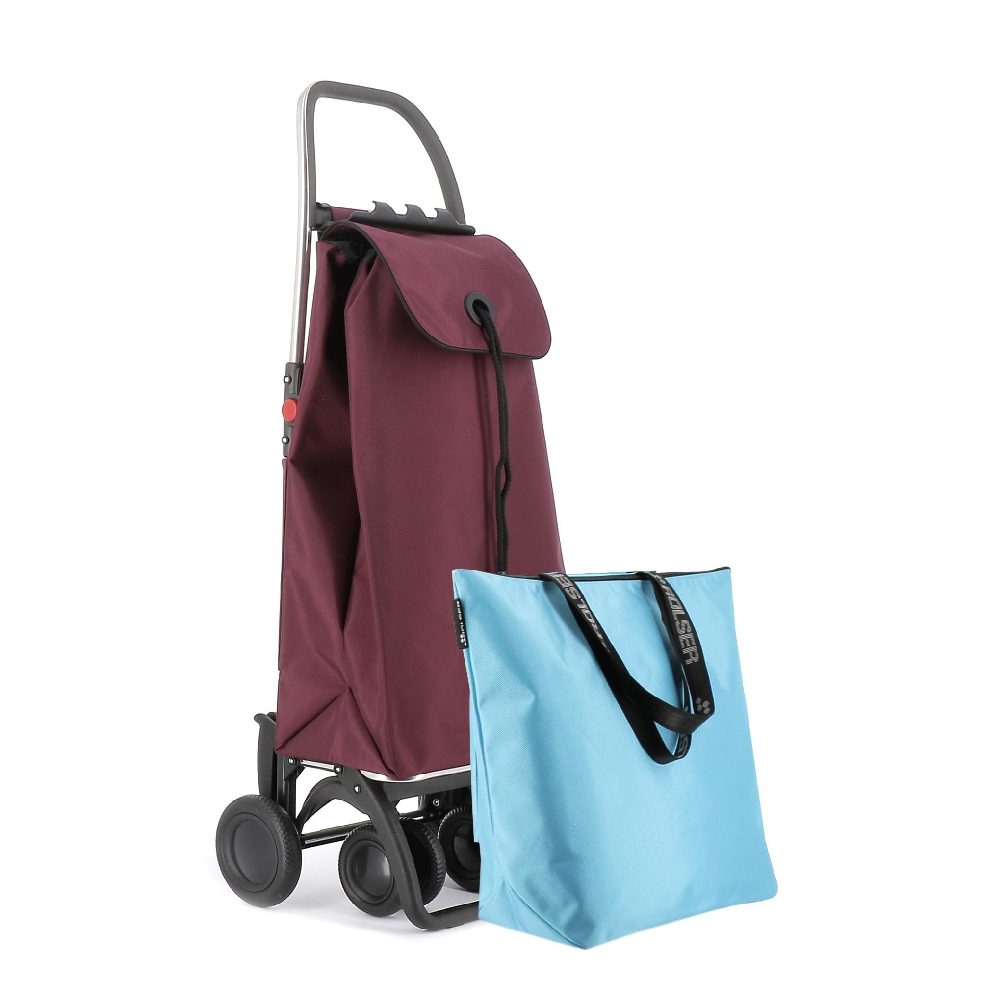 Combo Carro Rolser I Max Mf 4 Ruedas 2 Giratorias Plegable Bolsa Extra