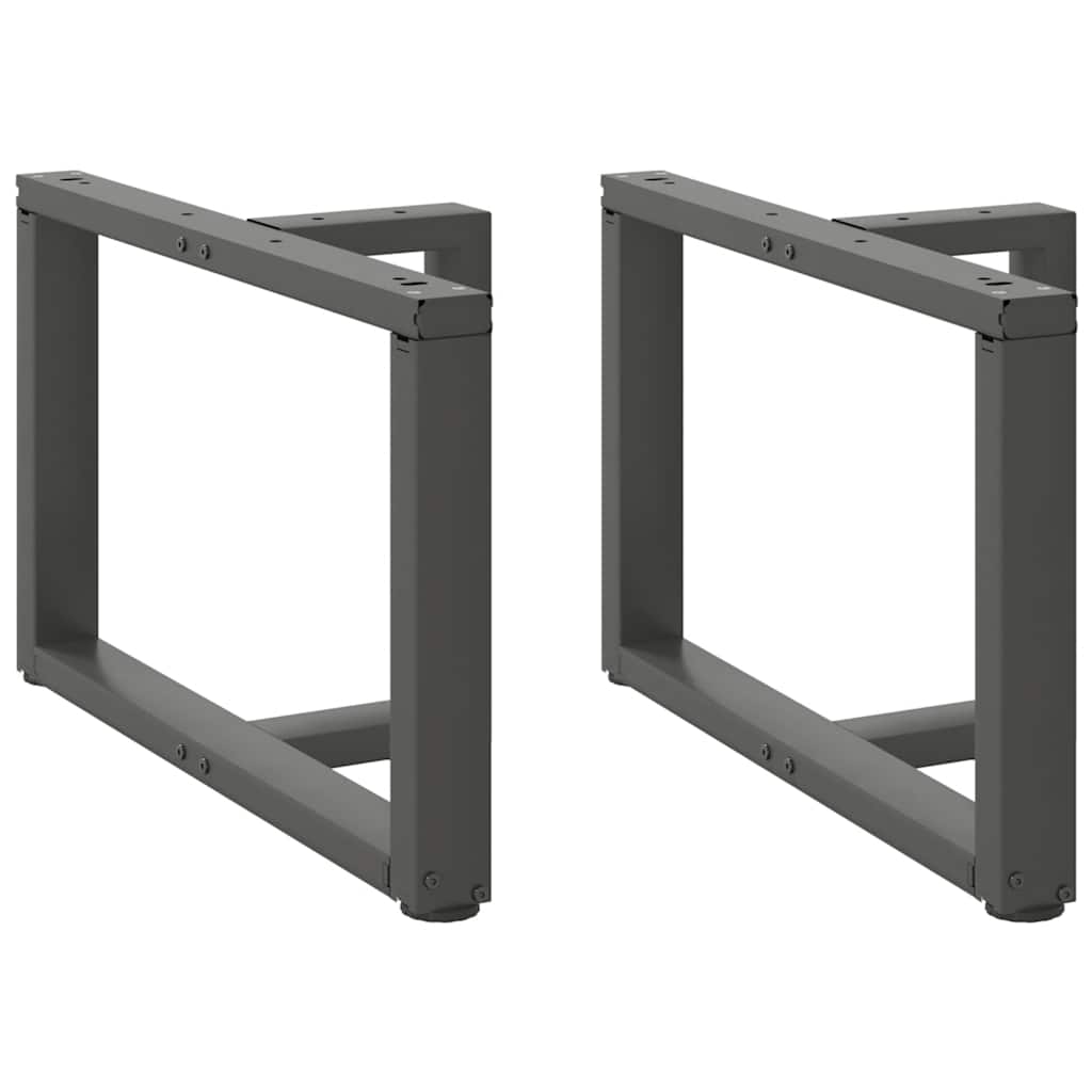 vidaXL Patas para mesa de centro en forma de T (2 unidades) 70 x 25 x (42-43) cm, acero