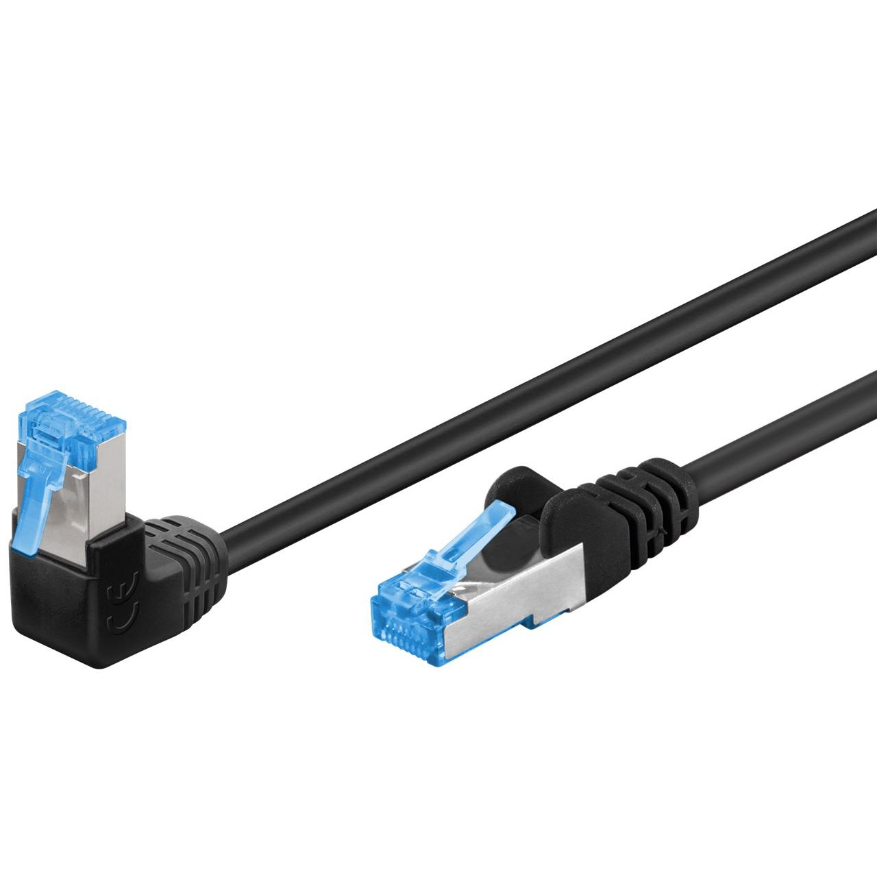 Wentronic 51556 cable de red Negro 0,5 m Cat6a S/FTP (S-STP)