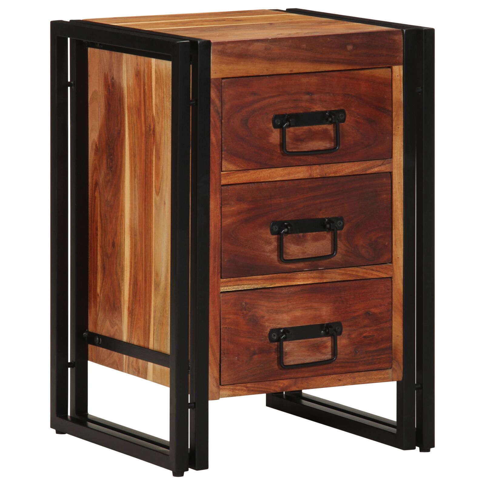 vidaXL Mesita de Noche 40x40x59 cm Madera Sólida de Acacia