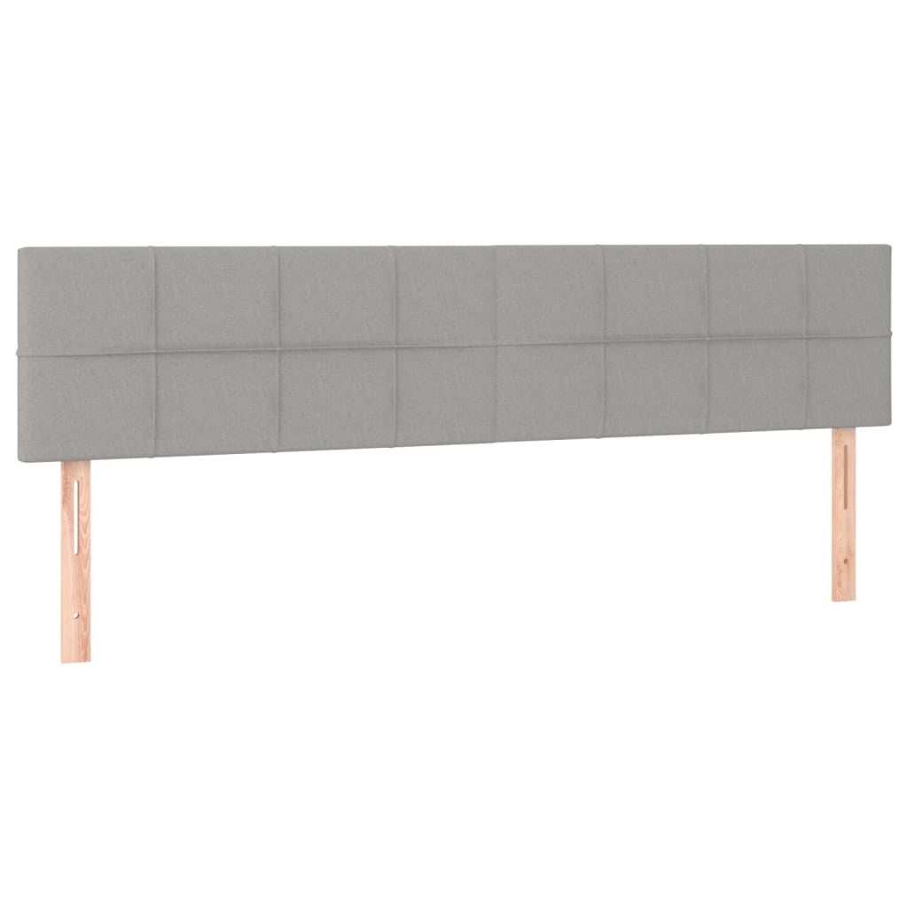 vidaXL Cabeceros tela gris claro 180x5x78/88 cm