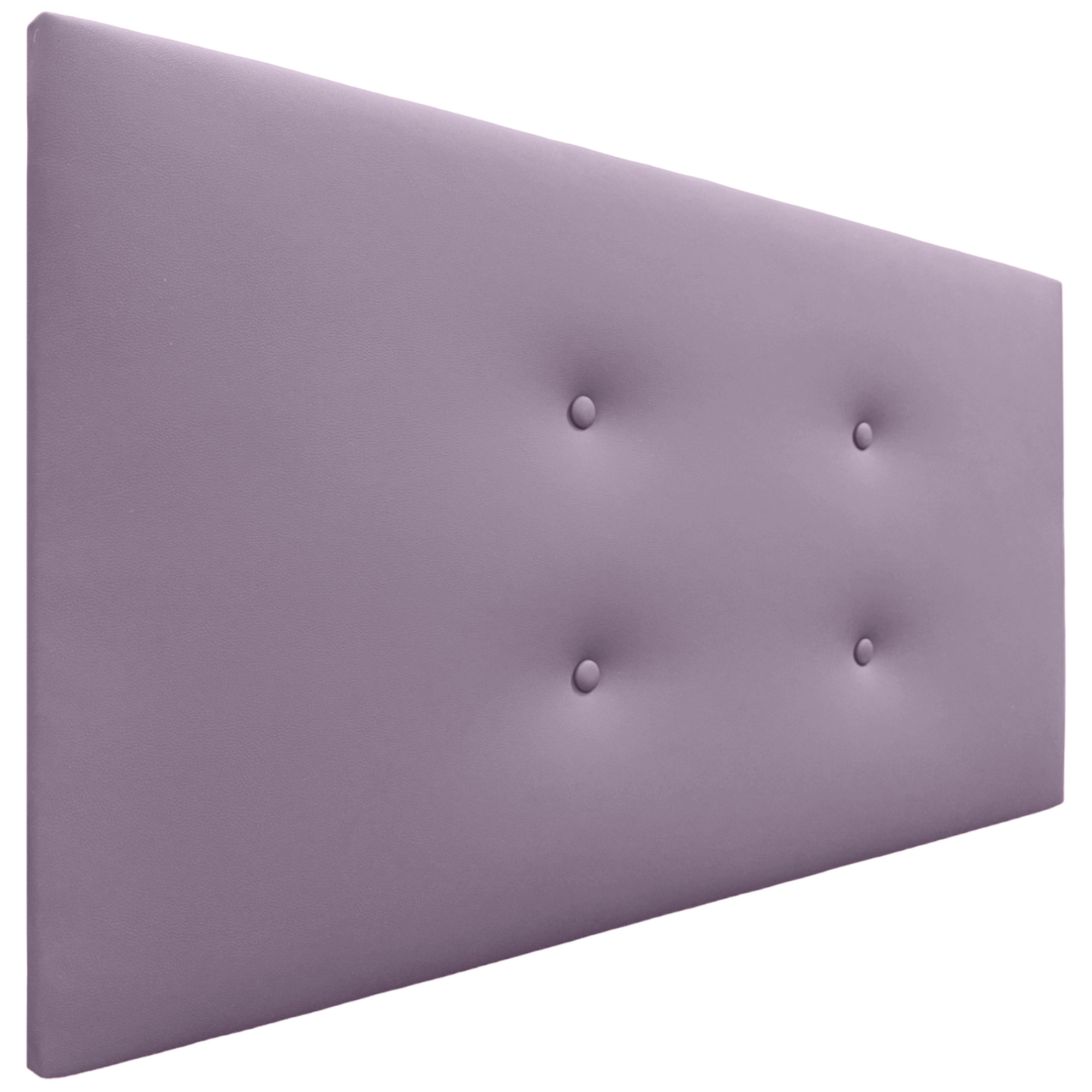 DHOME Cabecero de Polipiel o Tela Acualine con 2 Hileras de Botones Colores Cabezal Tapizado Cama Lujo (Lila Polipiel)