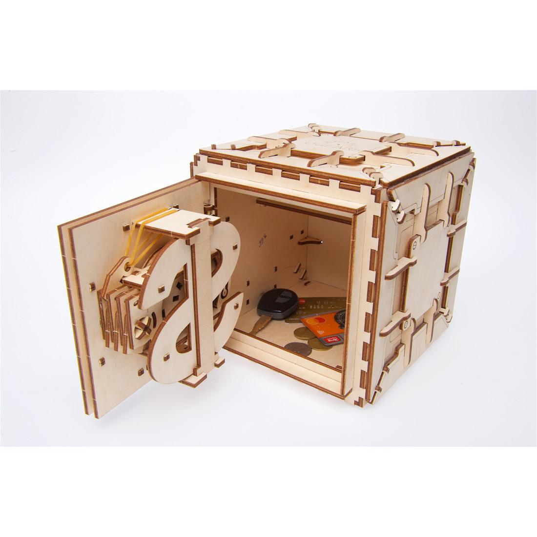 Ugears Caja Fuerte Safe Modelo70011 Montaje de Madera Sin Pegamento