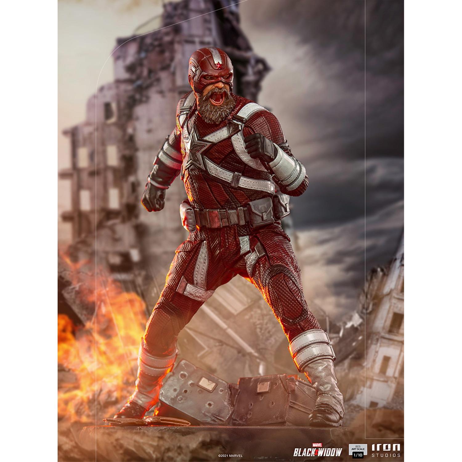 Figura art scale marvel viuda negra guardian rojo