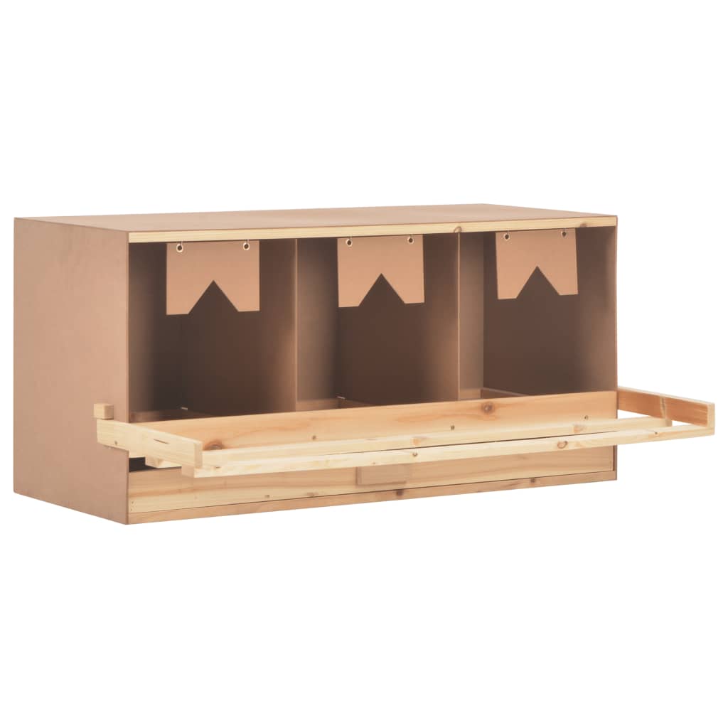 vidaXL Ponedero Gallinas Aves Cesta Extraíble Huevos Plegable Madera Dimensiones 72x33x38cm (3 compartimentos),  63x40x45cm (2 compartimentos),  63x40x65cm (2 compartimentos) y mas