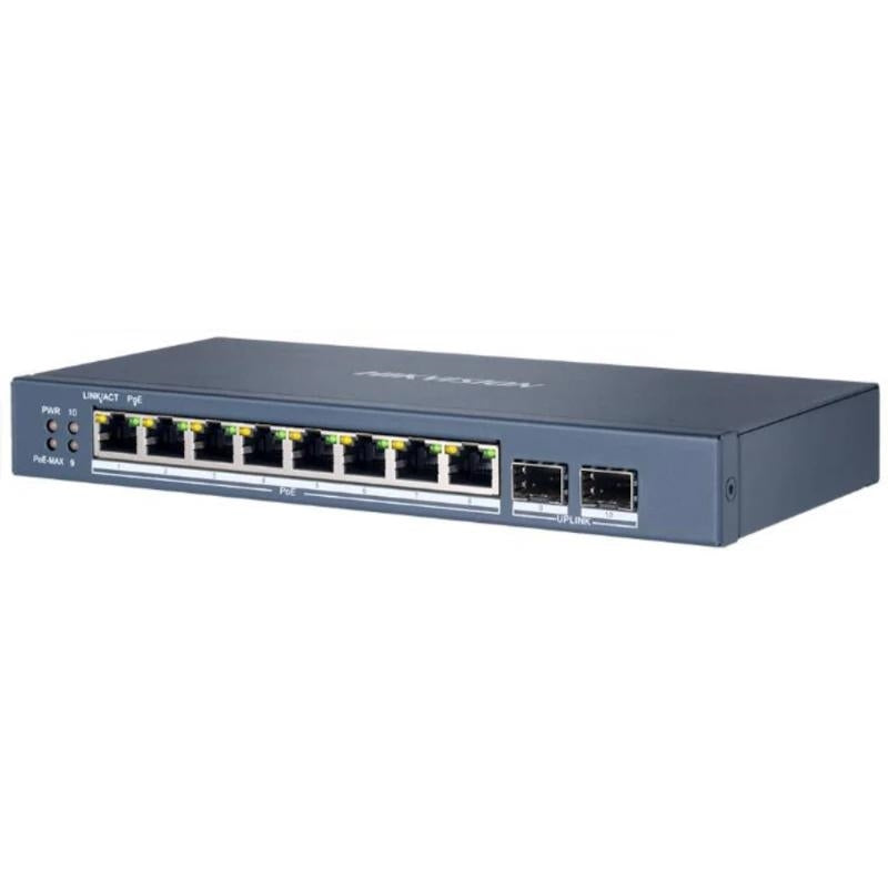 Switch Hikvision DS-3E1510P-EI/M 8 puertos Gigabit PoE+ 2 Uplink vigilancia