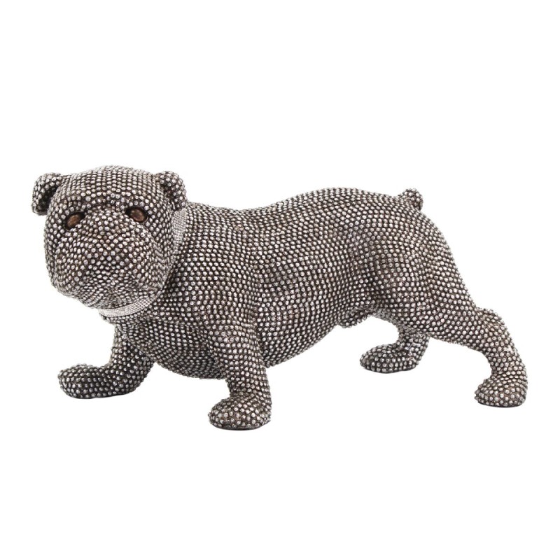 SIGNES GRIMALT Signes Grimalt By SIGRIS - Figura Perro Bulldog Plateado de Resina | Decoración Original para el Hogar