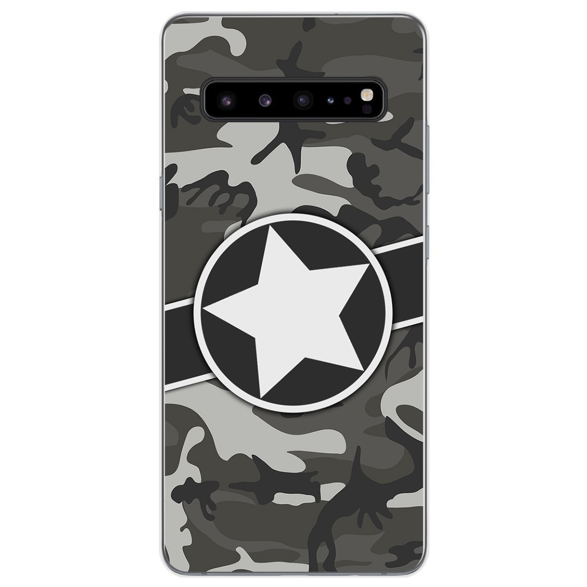 Tumundosmartphone Funda Gel Tpu para Samsung Galaxy S10 5G diseño Camuflaje 02 Dibujos