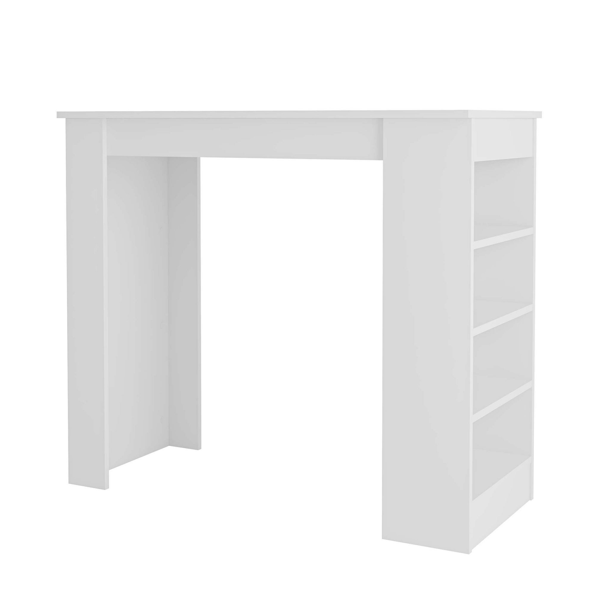 Habitat y Jardin - Mesa de bar de madera "Golondrina" 117 x 54 x 101,8 cm - Blanca