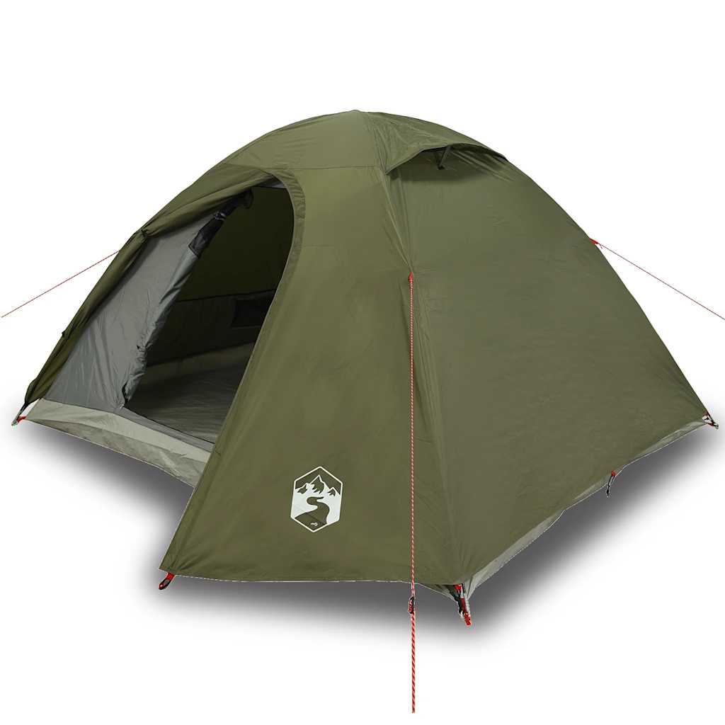 vidaXL Tienda de campaña iglú para 3 personas impermeable verde oliva