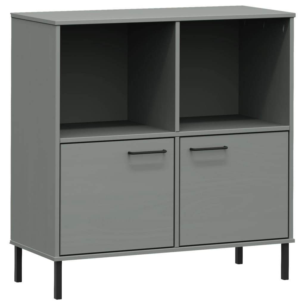 Vidaxl Estantería Librería OSLO Madera Maciza 90x35x90,5 Cm - Marrón, Gris, Blanco