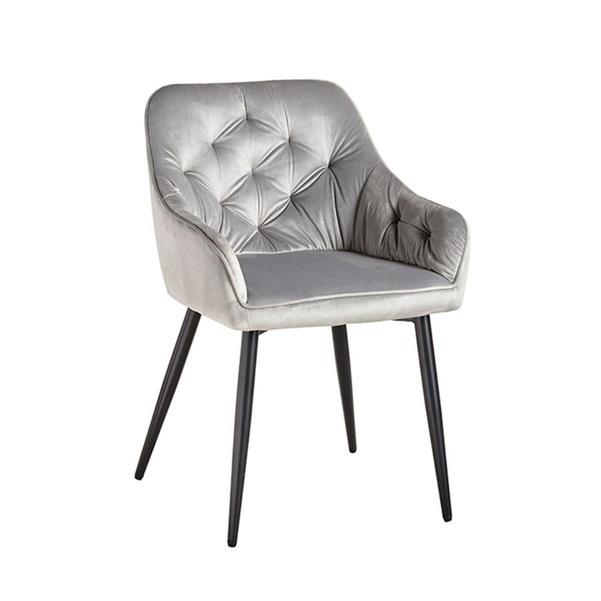 Regalos Miguel - Sillas Comedor - Silla Salle Terciopelo - Gris claro