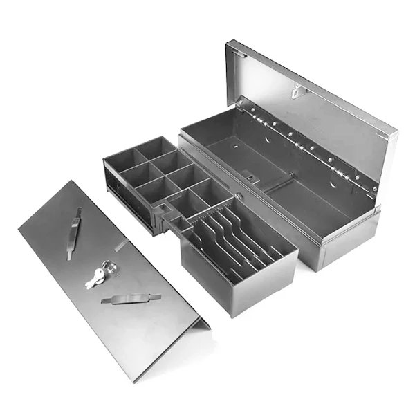 Mustek - Cajón de efectivo TPV LB-170M compacto para comercios y restaurantes, con apertura automática desde impresora o terminal TPV y modo manual de respaldo, diseño robusto y silencioso, instalación sencilla y compatible con la mayoría de sistemas TPV