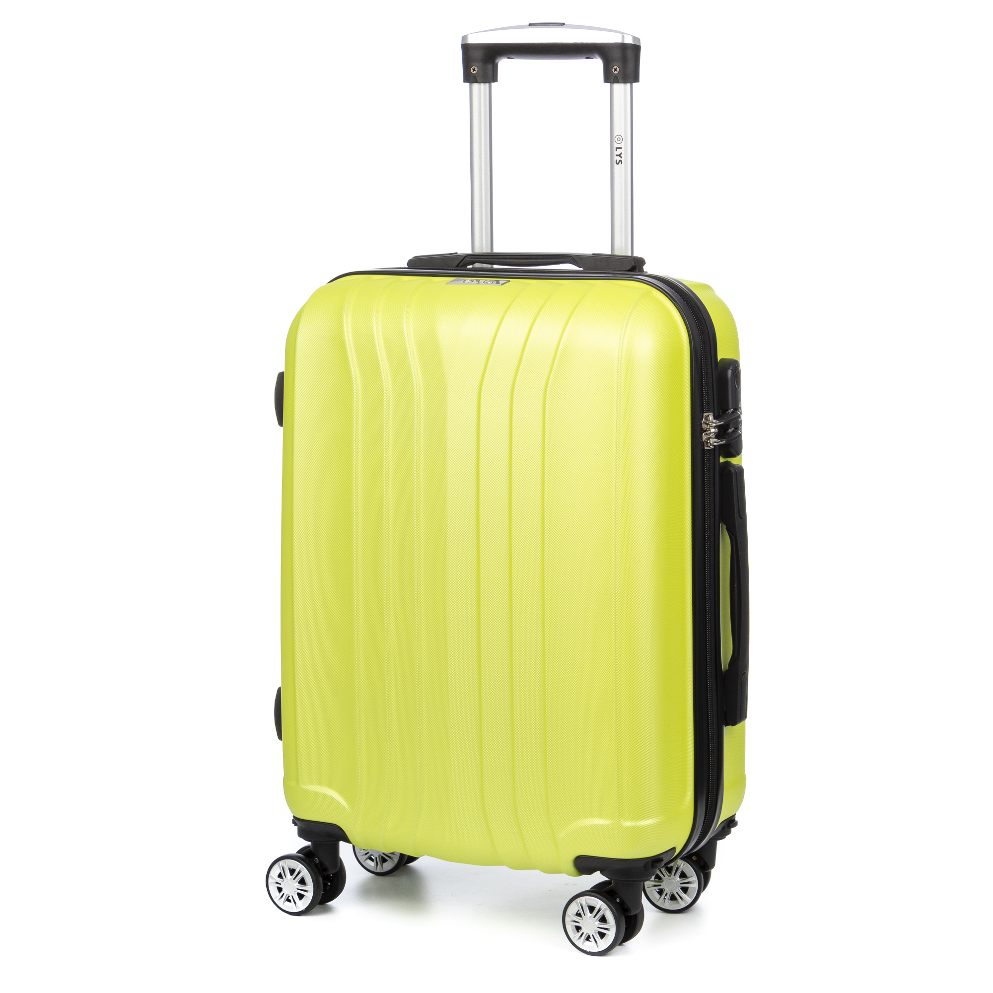 DAM.Maleta de cabina Trolley en material ligero de ABS de alta resistencia. Cerradura numérica, 4 ruedas dobles extraíbles y giratorias 360°. 57x38x20 cm 38x20x57cm