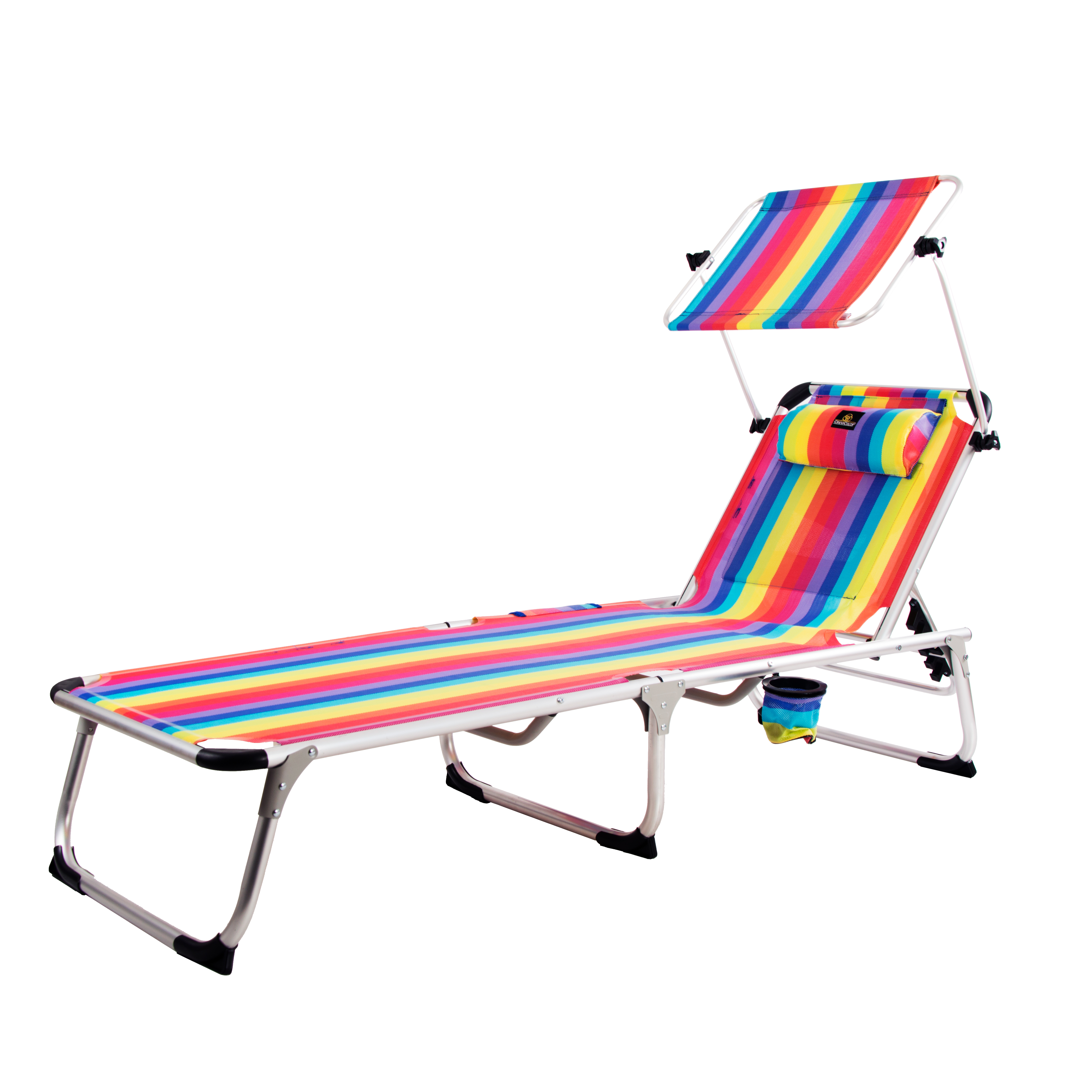 Tumbona ARENA 1004 (Orgullo) - Tumbona de Playa con TOLDO, Plegable y reclinable. 4 Posiciones - CREVICOSTA QUALITY MARK MARCAS DE CALIDAD