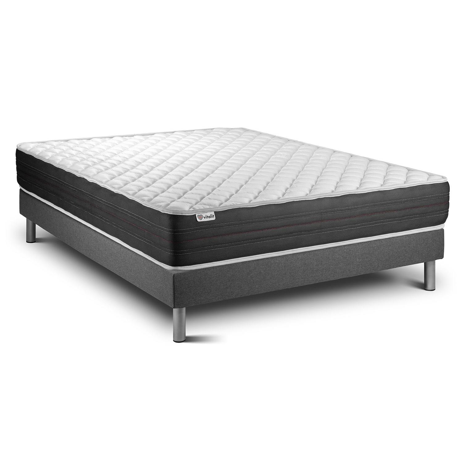 Conjunto VITAL MEMO ONE 200 x 200 cm somier Kit gris