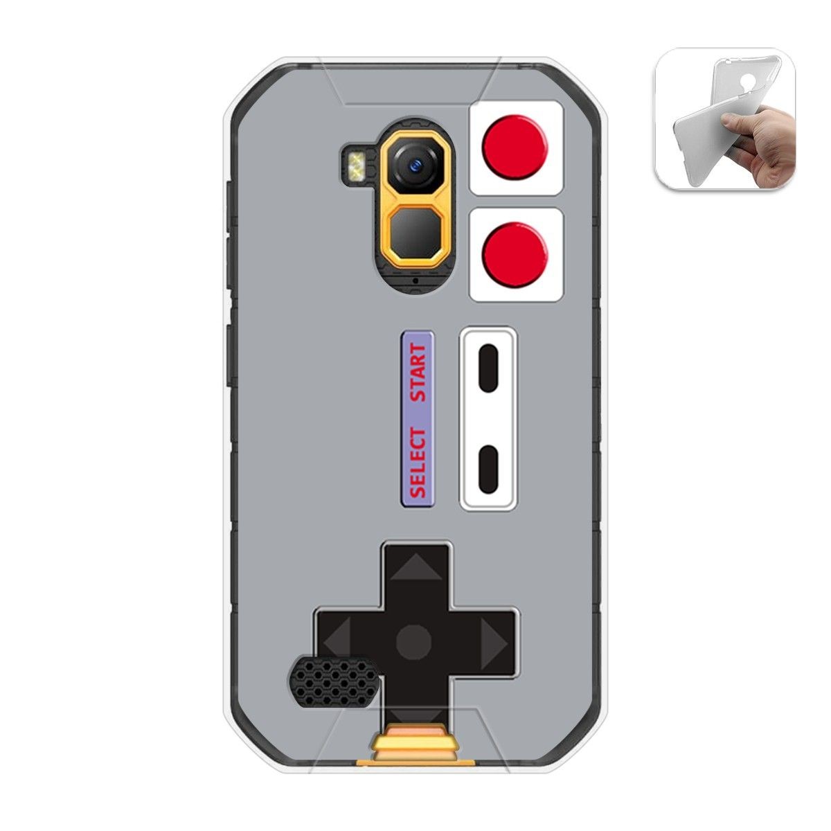 Tumundosmartphone Funda Gel Tpu para Ulefone Armor X7 / X7 Pro diseño Consola Dibujos