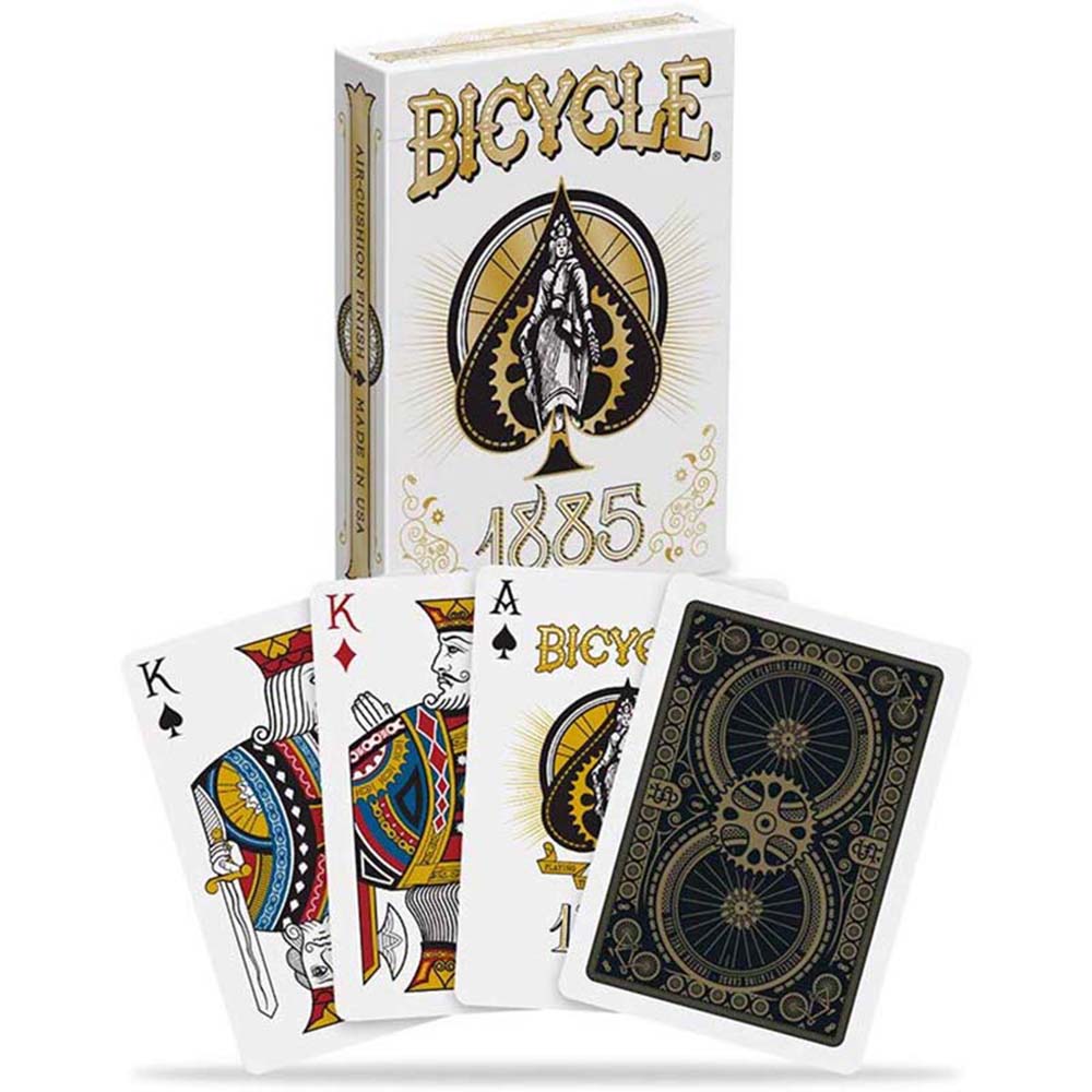 Fournier Bicycle USPCC Baraja poker 1885 Magos Trucos Ilusionismo Cartas Magia Adultos Colección Coleccionable Jugar Cartas Juego mesa Elegancia victoriana Maquinaria Engranajes Regalo ideal Espectáculo Escenario
