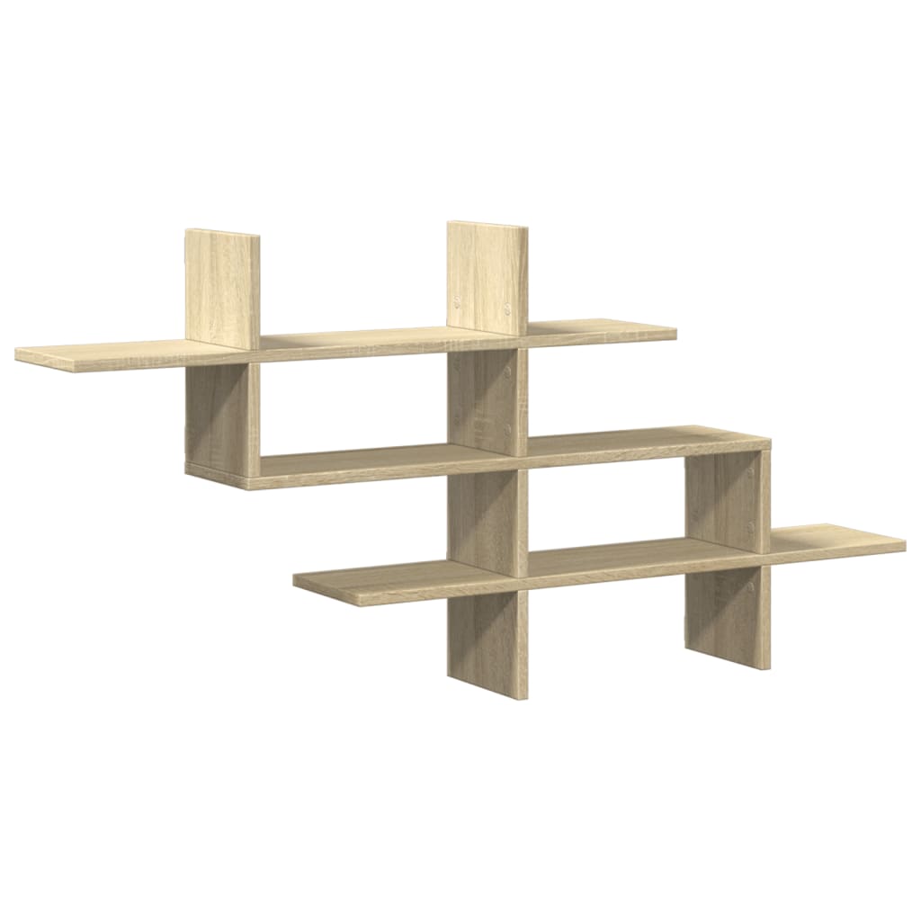 vidaXL Estantería de pared madera ingeniería 124,5x18x60,5 cm Multicolor