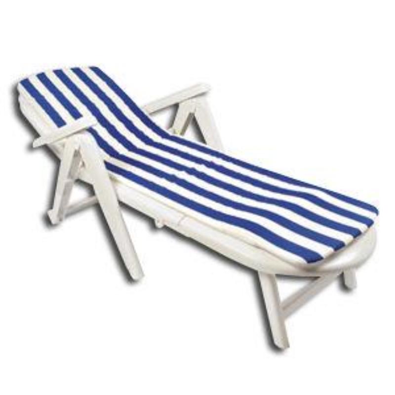 Playa  tumbona caiman 84x74x19 cm con cojin blanca 42608