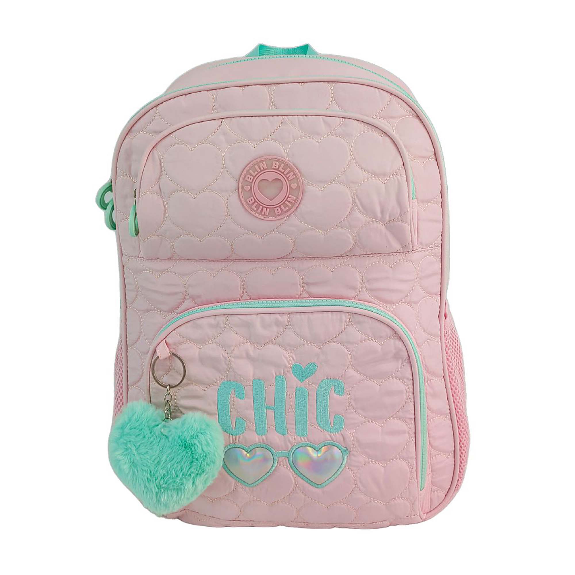 DAM. Mochila Primaria Blin Blin Chic con doble compartimento adaptable a carro. 31x17x44 cm.