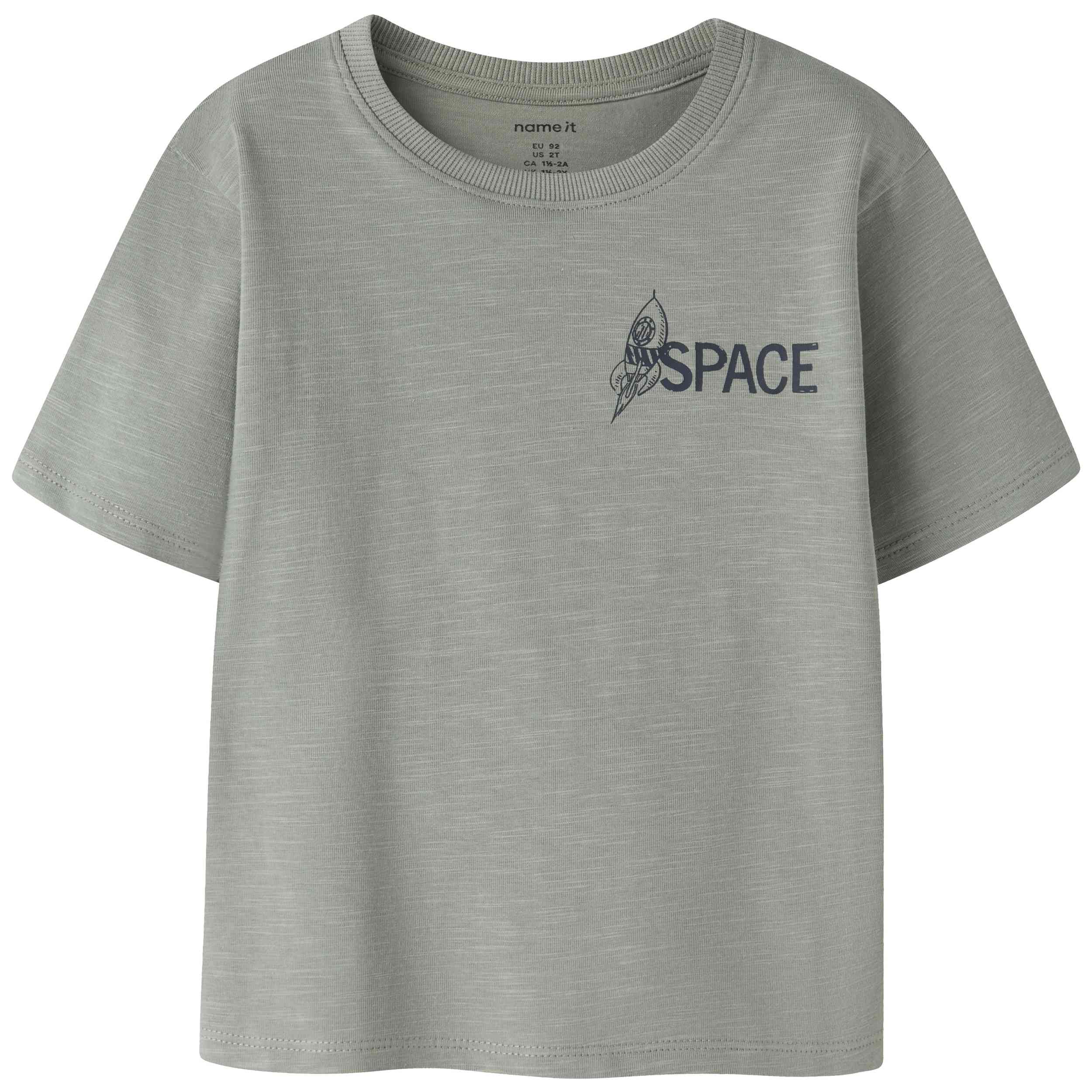 Camiseta De Manga Corta Name It modelo 13253647-SHADOW para Niños en color Gris