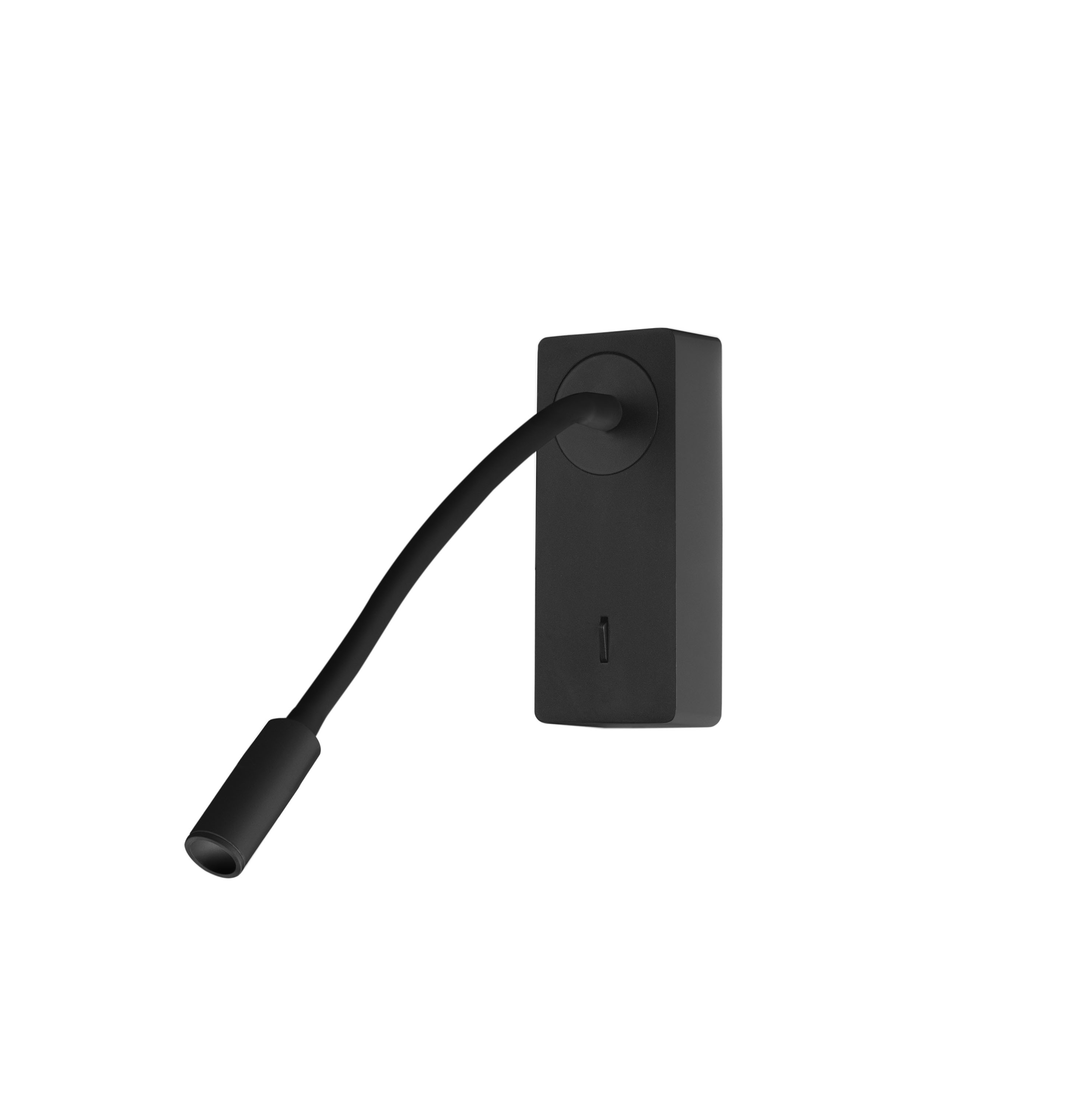 Forlight Mine - Luz de Lectura para Dormitorio LED con Luz Cálida 3000K con Interruptor Aplique de Pared Cabecero de Cama Negro