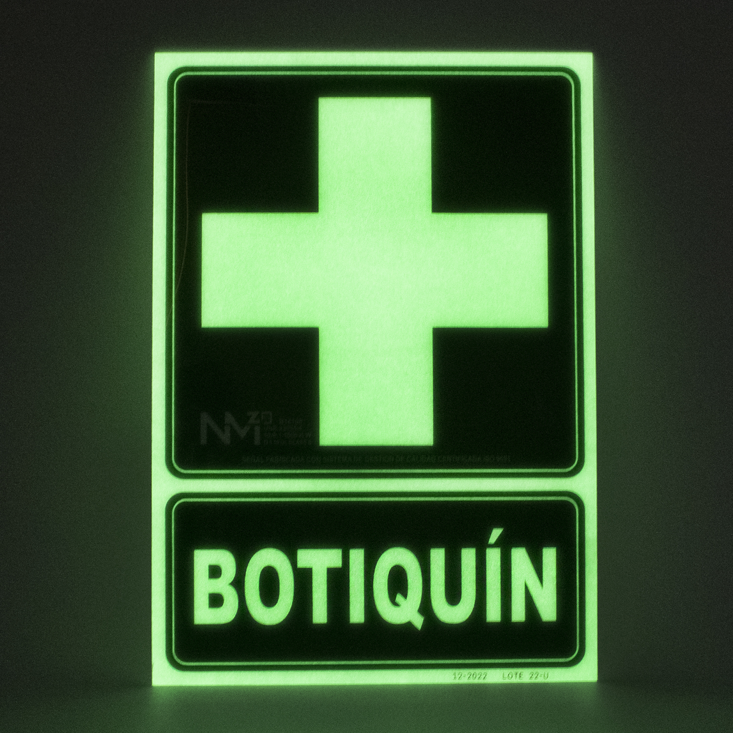 CABLEPELADO - Señal Botiquín PVC - fotoluminiscentes - Cumple normativa