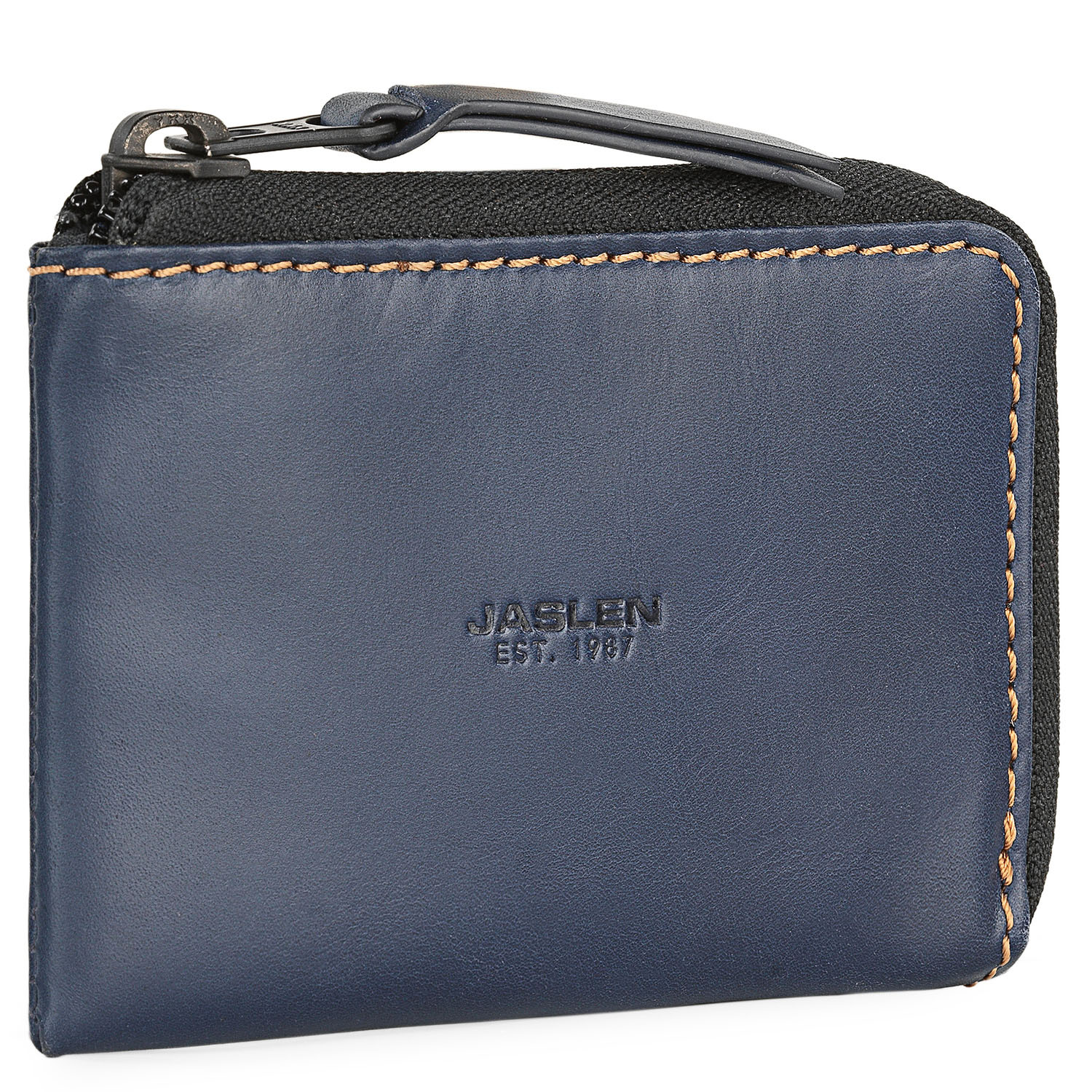 Jaslen - Monedero Hombre Pequeño - Carteras Para Hombre Piel Genuina - Monedero Mujer - Billeteras Para Hombre. Cartera Tarjetero Hombre Con Llavero Incluido - Cartera Hombre Con RFID 205644