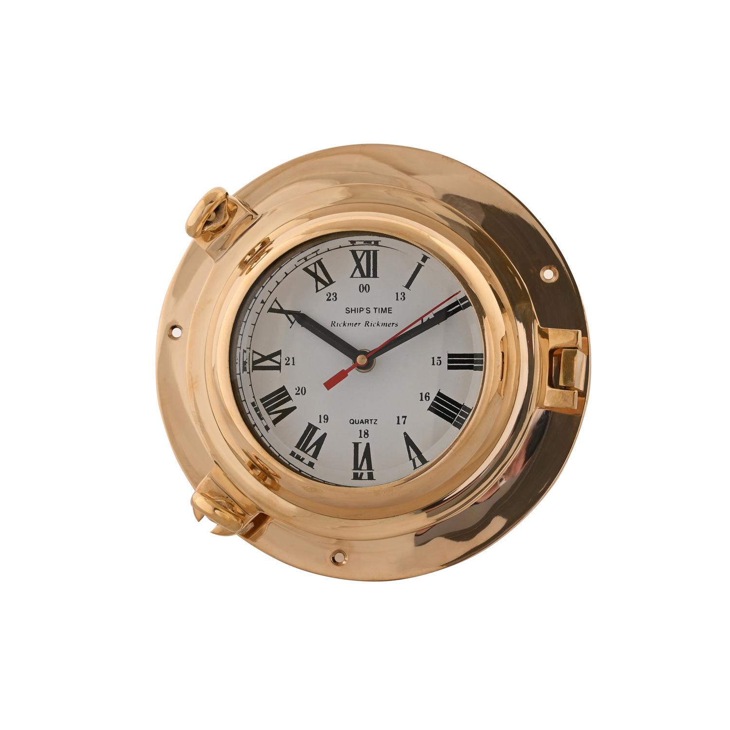 RELOJ PARED LATON CRISTAL 23X7X23 BRILLANTE DORADO DH202143