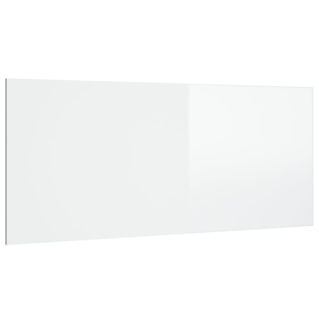 vidaXL Cabecero cama madera contrachapada blanco brillo 200x1,5x80 cm