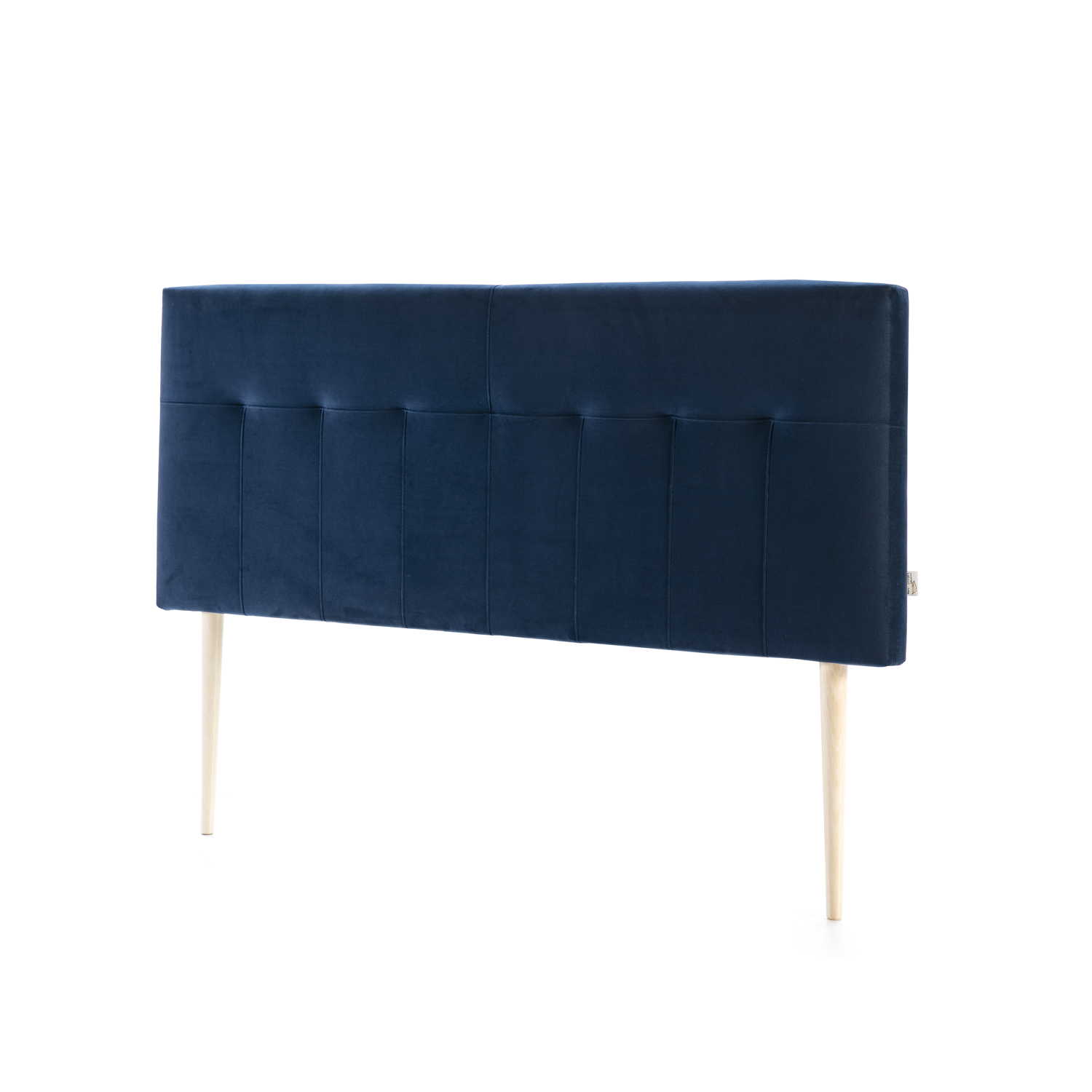 VS Venta-Stock Cabecero Tapizado Modelo Napoles en Terciopelo Antimanchas de Alta Calidad con Patas de Madera Maciza de Haya Estilo Nórdico